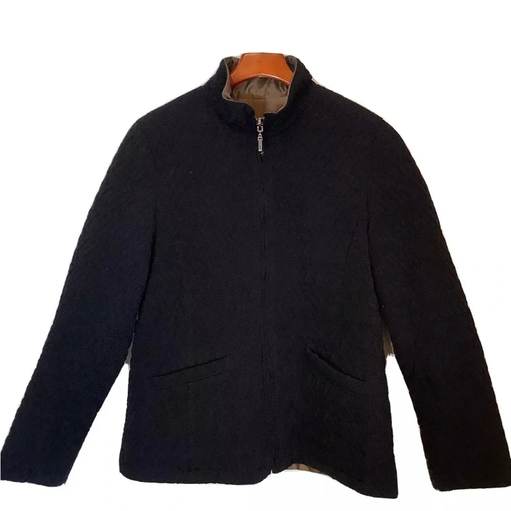 Talbots Convertible Quilted Lightweight Jacket size Medium Full Zip - Picture 2 of 10